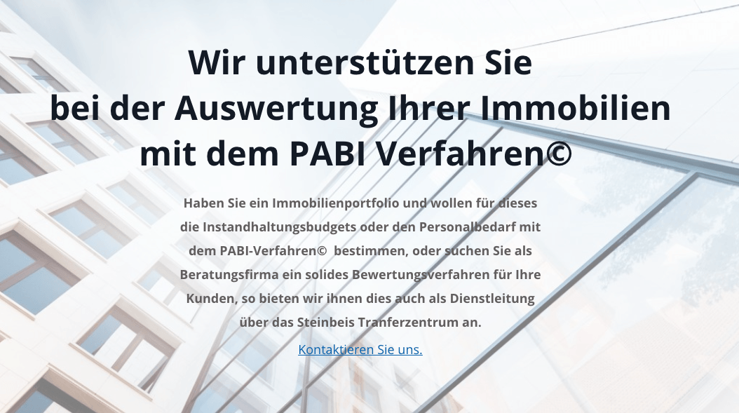 Dienstleistung des Steinbeis-Transferzentrums